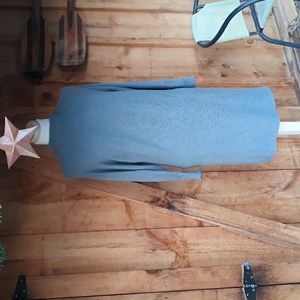 Gray Knit Dress Tahari Bat Wing Sleeves